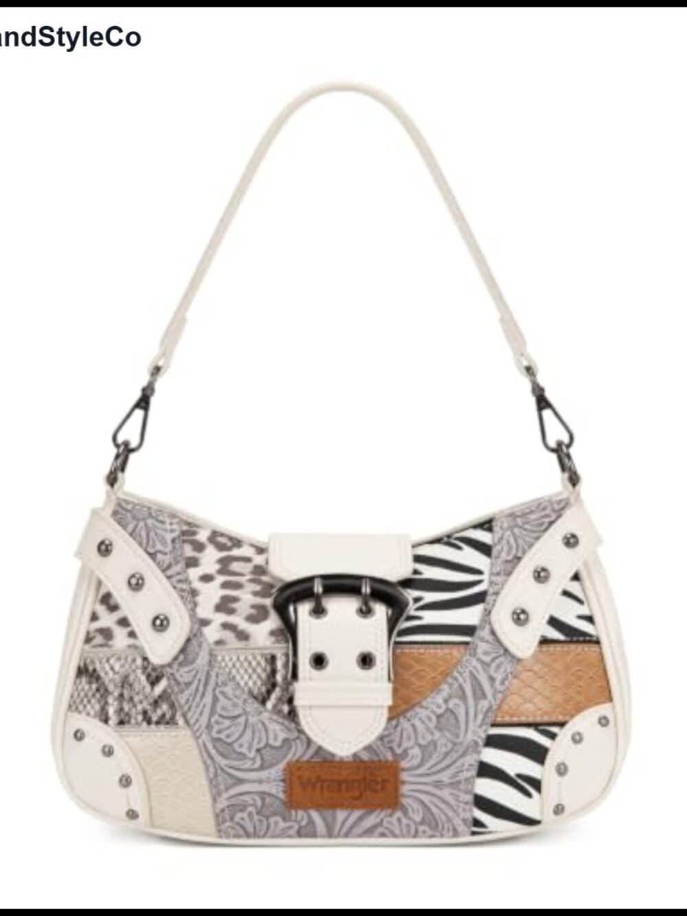 Aztec Print Western Shoulder Bag Detachable Adjustable Strap Crossbody